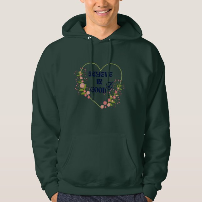 Sudadera Invierno de verano Unisex Floral Heart Cita B I G (Anverso)