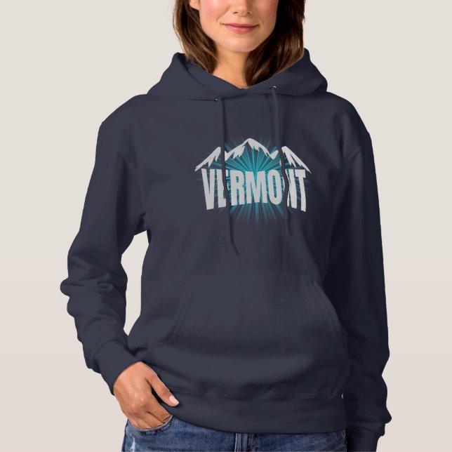 Sudadera Invierno de Vermont Mountain Blue Sky Guay (Anverso)