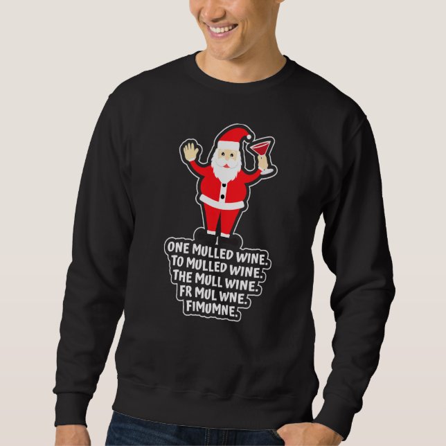 Sudadera Invierno de vino de Santa Claus Mulled (Anverso)
