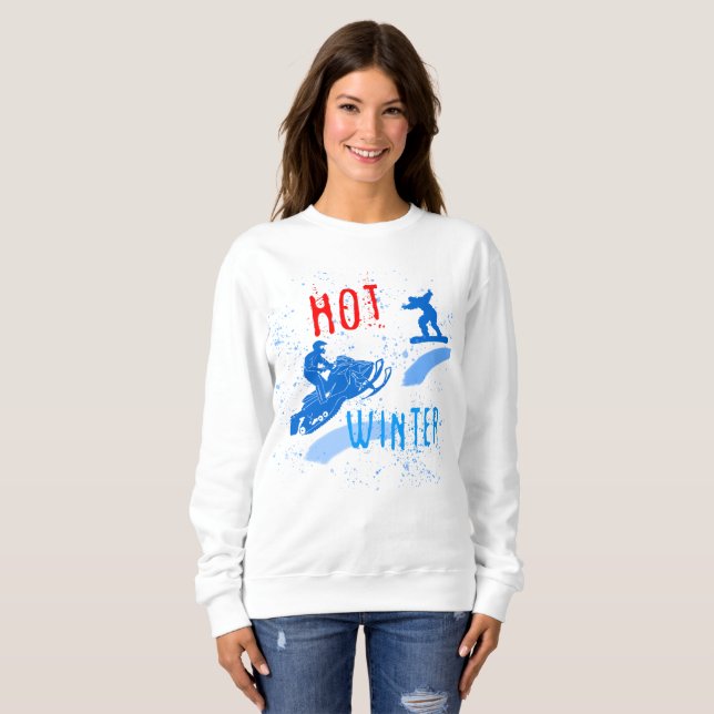 Sudadera Invierno divertido caliente (Anverso completo)
