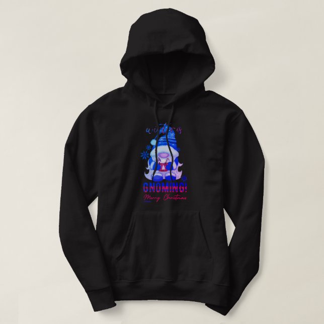 Sudadera INVIERNO ESTÁ NAVEGANDO navidades graciosos gnome (Diseño del anverso)
