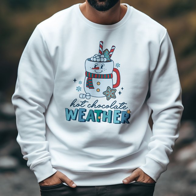 Sudadera Invierno retro Clima de chocolate caliente Snowman (Subido por el creador)