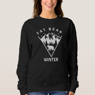 Sudadera Invierno y montañas de oso gordo, Woodland, divert