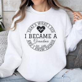 Sudadera Invitación De Bebé Promovida A La Abuela Este. Año