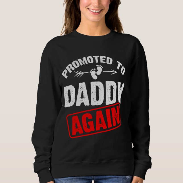 Sudadera Invitación de embarazo de papá promovida a papá de (Anverso)