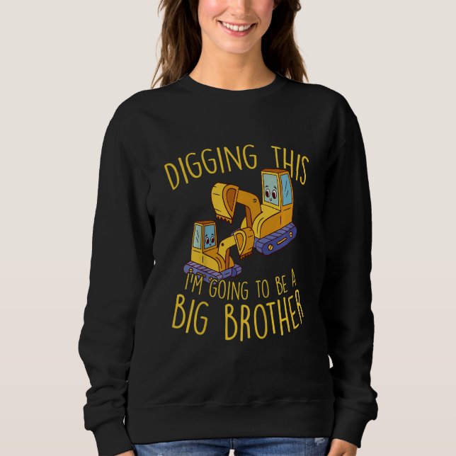 Sudadera Invitación de embarazo infantil voy a ser un gran (Anverso)