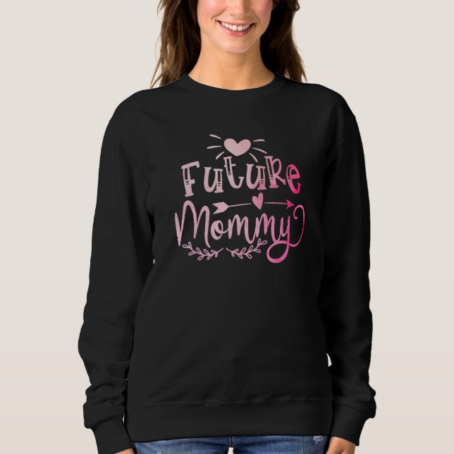 Sudadera Invitación de embarazo, mamá futura (Anverso)