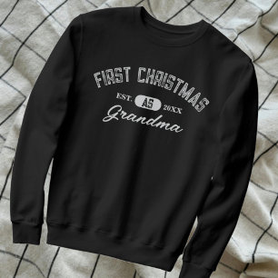Sudadera Invitación del bebé Primera Navidad como abuela