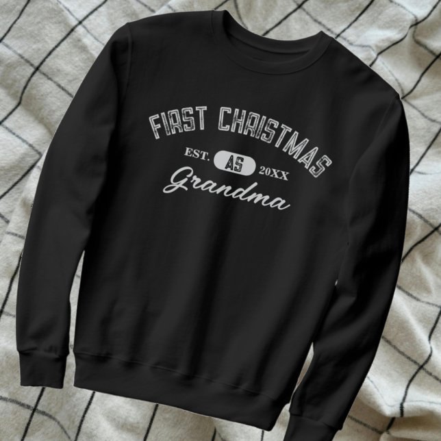 Sudadera Invitación del bebé Primera Navidad como abuela (Subido por el creador)