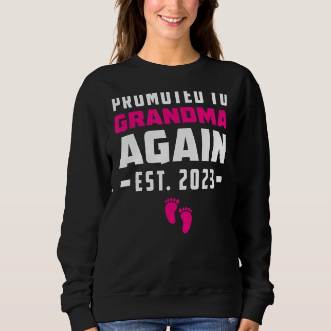 Sudadera Invitación F de embarazo de nuevo a la abuela (Anverso)