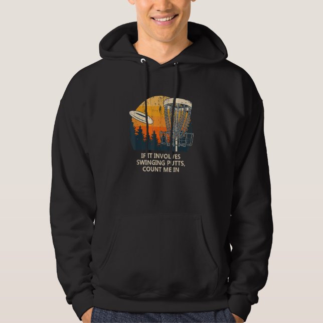 Sudadera Involucra balancear Putts Disk Golf Pun Golfer Chi (Anverso)