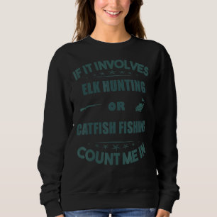 Sudadera Involucra la caza de codornices y la pesca de bagr