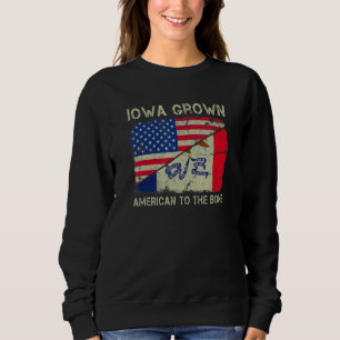Sudadera Iowa Crece Americano Hasta El Tuétano Estado Natal
