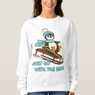 Sudadera Ir Con El Invernadero De Pingüino De La Nieve