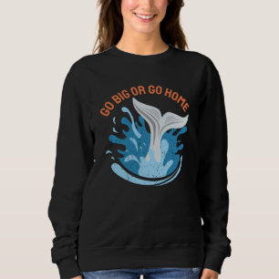 Sudadera Ir Grande O Ir A Casa Diseño De Nadador