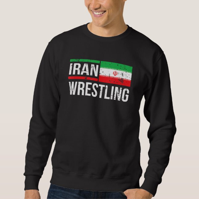 Sudadera Irán: Lucha contra luchadores amateur agarrando el (Anverso)