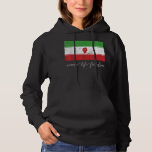 Sudadera Iranian Flag Female with Fist Support Women of Ira
