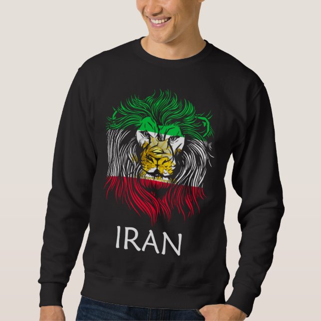 Sudadera Iranian Lion Head Flag Iran (Anverso)