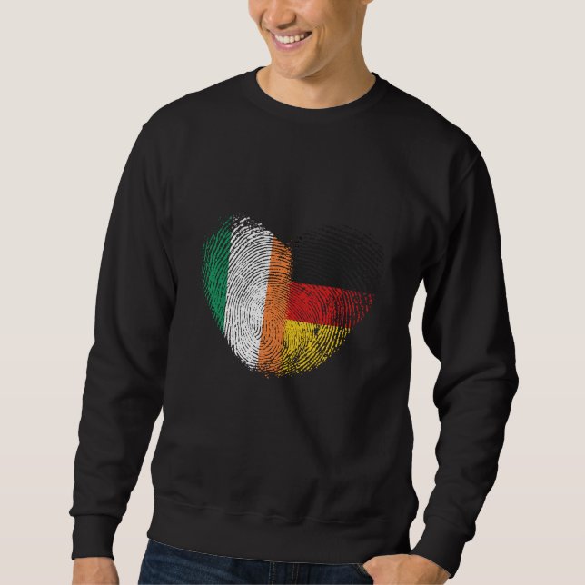 Sudadera Ireland Fingerprint for Proud German-Irish (Anverso)