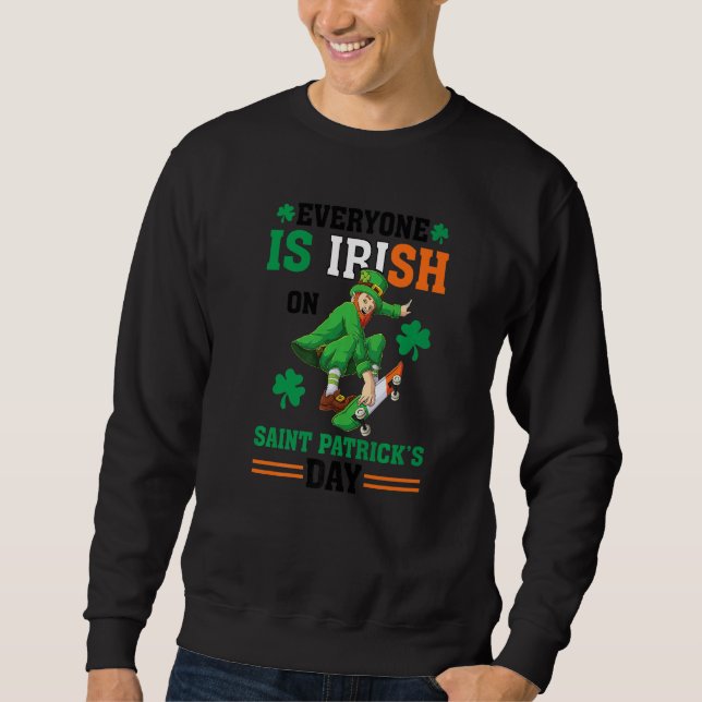 Sudadera Ireland Irishman Irish Map Irish Flag St Patricks  (Anverso)