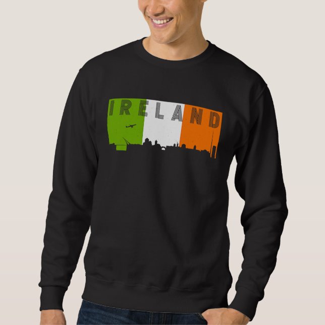 Sudadera Ireland Skyline Irish Flag Vacation Travel (Anverso)