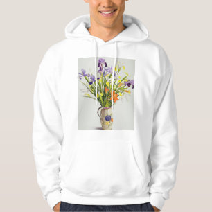 Sudadera Iris y lirios en un jarro holandés