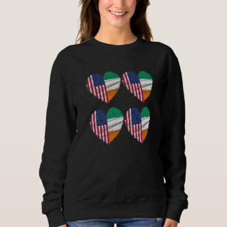 Sudadera Irish American Flag Heart Dual Citizen Pride Premi