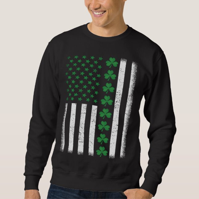 Sudadera Irish American Flag St Patrick s Day (Anverso)