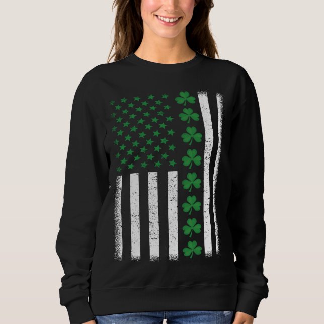Sudadera Irish American Flag St Patrick s Day (Anverso)