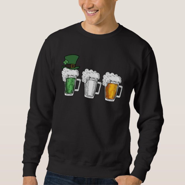 Sudadera Irish Beer Ireland Flag St Patrick s Day Mens Wome (Anverso)