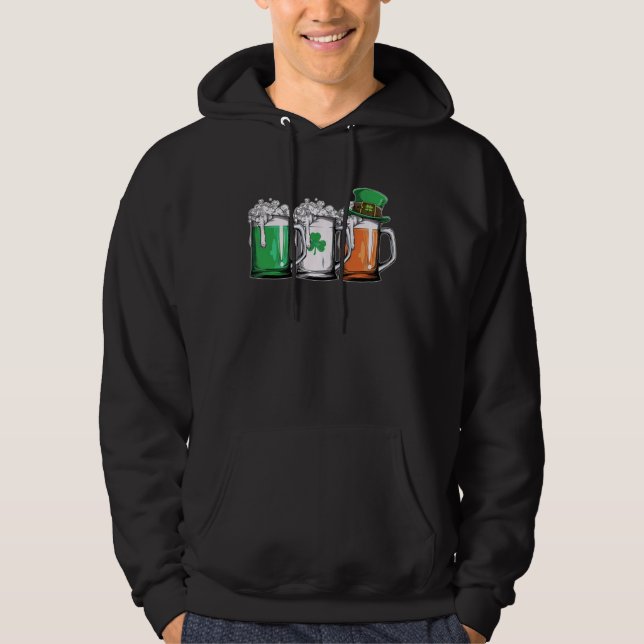 Sudadera Irish Beer Ireland Flag St Patricks Day Men Women  (Anverso)