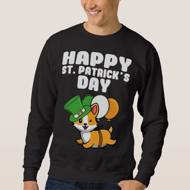 Sudadera Irish Dog Green Shamrock   Happy St Patricks Day (Anverso)