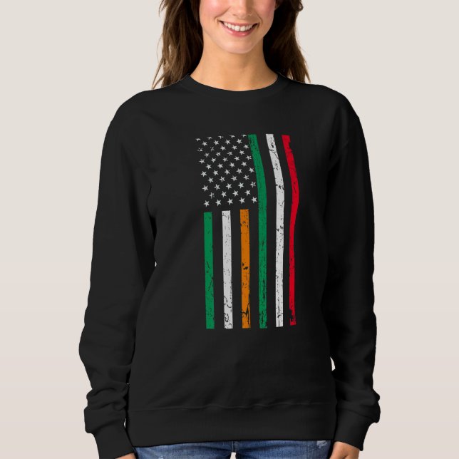 Sudadera Irish Italian American Flag Ireland Italy USA Prid (Anverso)