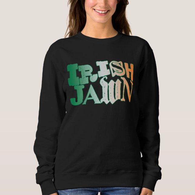 Sudadera Irish Jawn Philly St Patrick s Day Wavy Irish Flag (Anverso)