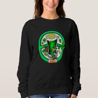 Sudadera Irish lucky shamrock with beer mug St Patrick's Da