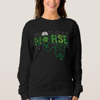 Sudadera Irish Nurse St Patricks Day Nurse Scrub Stethosco