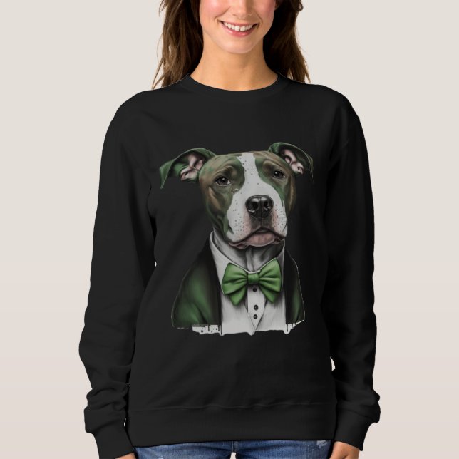 Sudadera Irish Pitbull Happy St Patrick s Day St Patrick s  (Anverso)