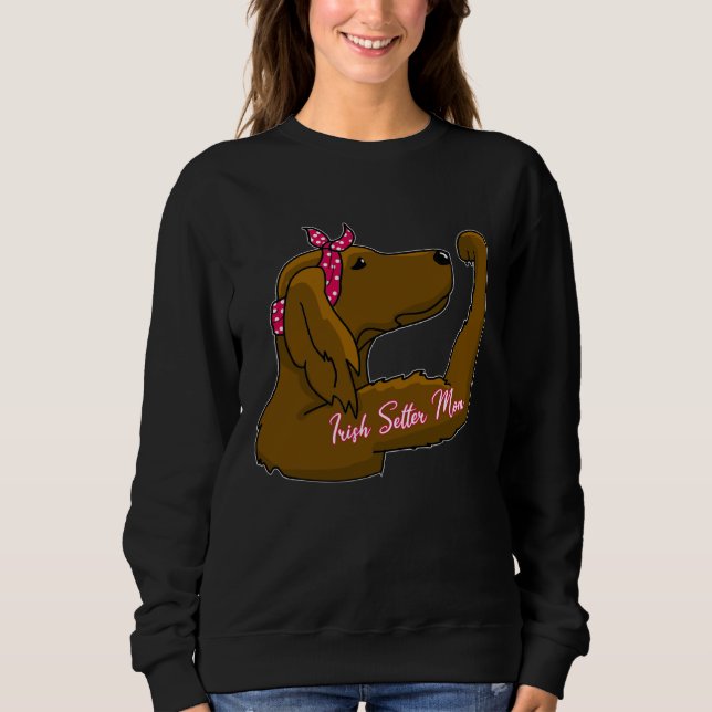Sudadera Irish Setter Mom Tattoo  Bully Dog Owner Mother (Anverso)