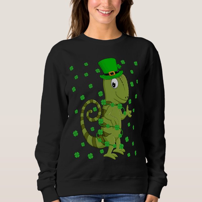 Sudadera Irish Shamrock Leprechaun Chameleon St Patrick's D (Anverso)