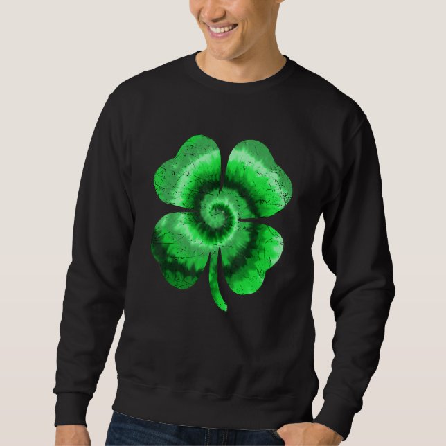 Sudadera Irish Shamrock Tie Dye Happy St Patrick's Day Go L (Anverso)