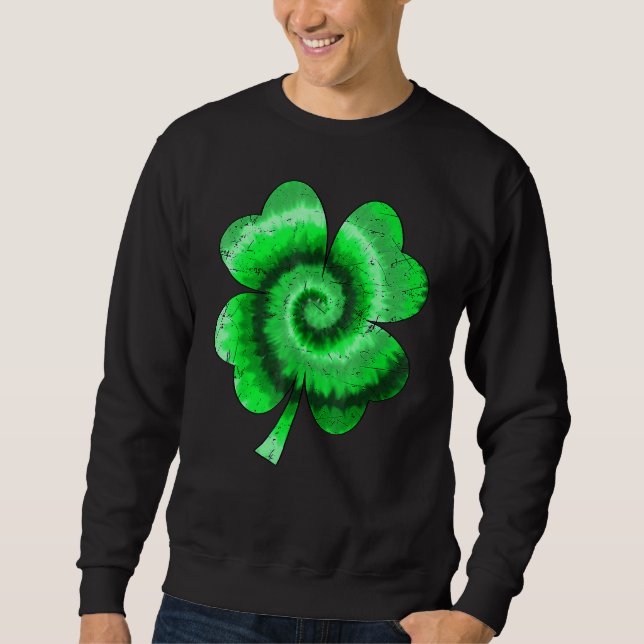 Sudadera Irish Shamrock Tie Dye Happy St Patrick's Day Go L (Anverso)