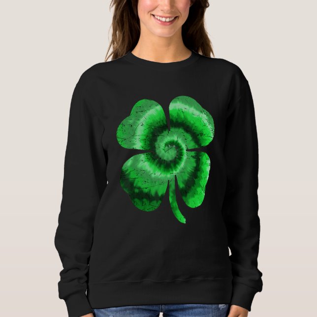 Sudadera Irish Shamrock Tie Dye Happy St Patrick's Day Go L (Anverso)