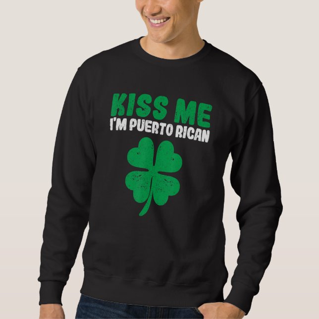 Sudadera Irish St Patricks Day Drinking Rico Kiss Me I'm Pu (Anverso)