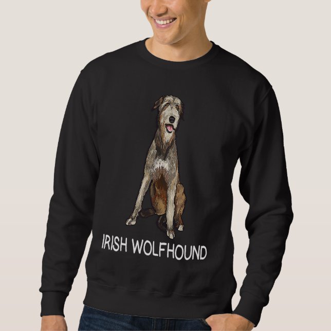 Sudadera Irish Wolfhound Crazy Dog (Anverso)
