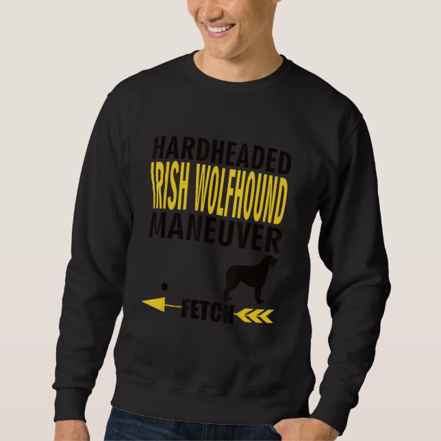 Sudadera Irish Wolfhound Dog Owners K9 Puppy Hardheaded Man (Anverso)