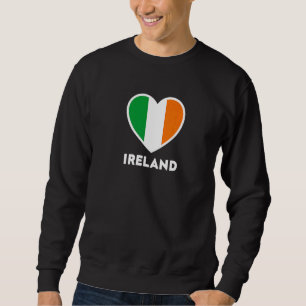 Sudadera Irlanda Naranja del corazón verde blanco irlandés
