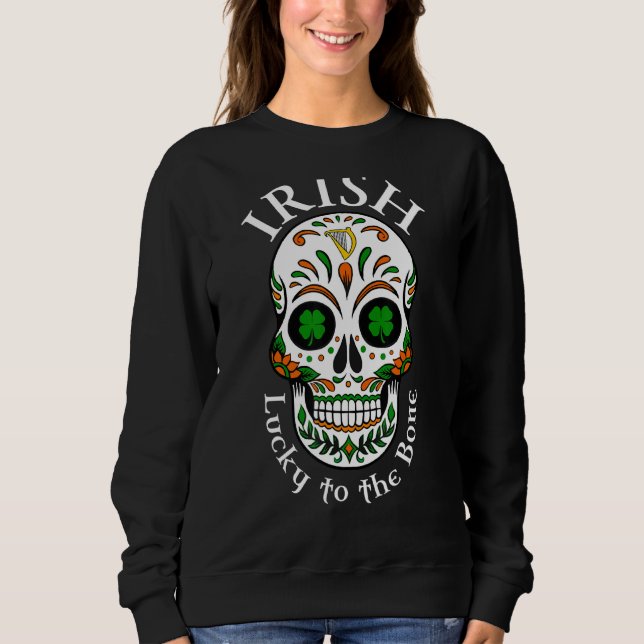 Sudadera Irlandés Afortunado Con El Hueso (Anverso)