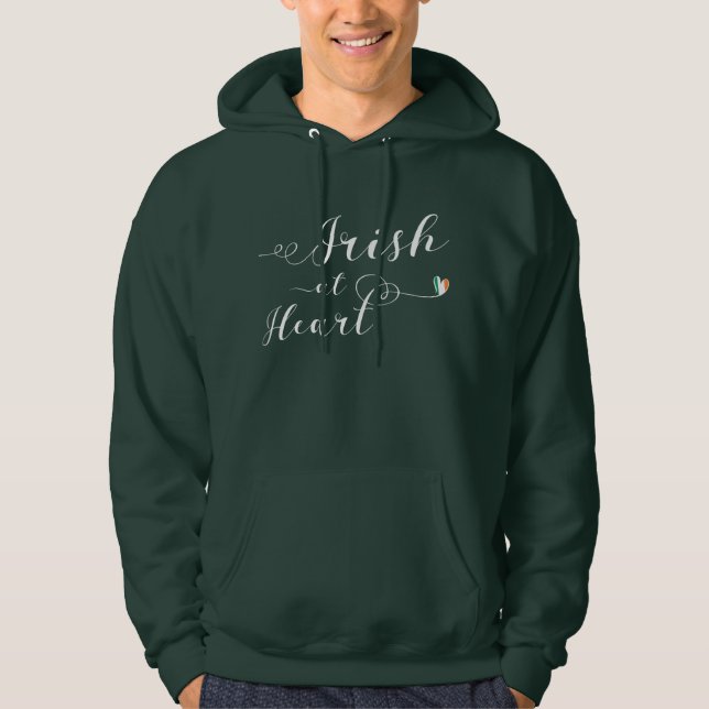 Sudadera Irlandés En Heart Hoodie, Irlanda (Anverso)