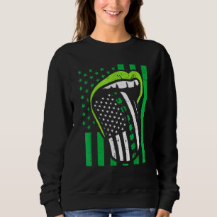 Sudadera Irlandés Lips Tongue Bandera Estadounidense Patrio