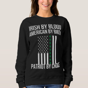 Sudadera Irlandés Por Estadounidense De Sangre Por Nacimien